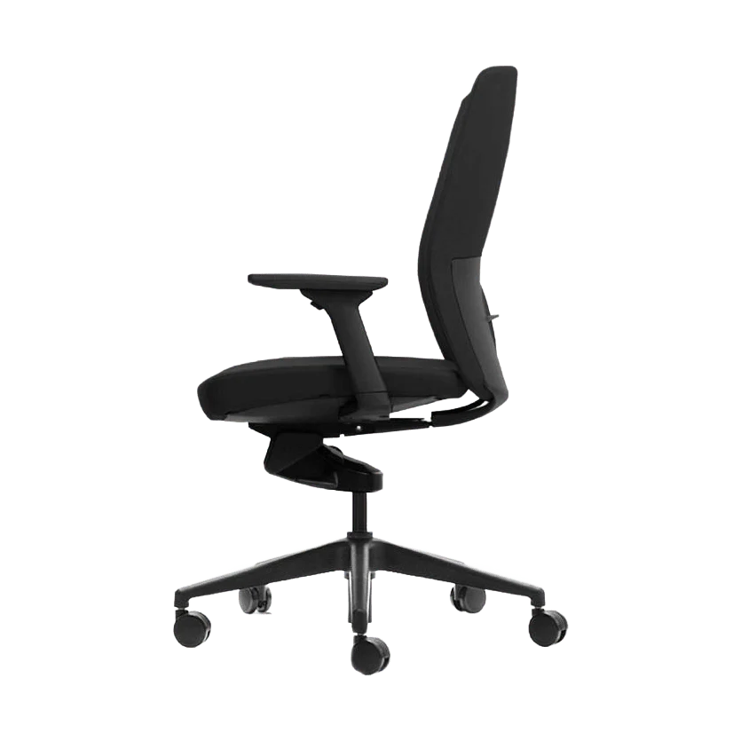 Aveya Black Upholstered Office Chair - Image 3