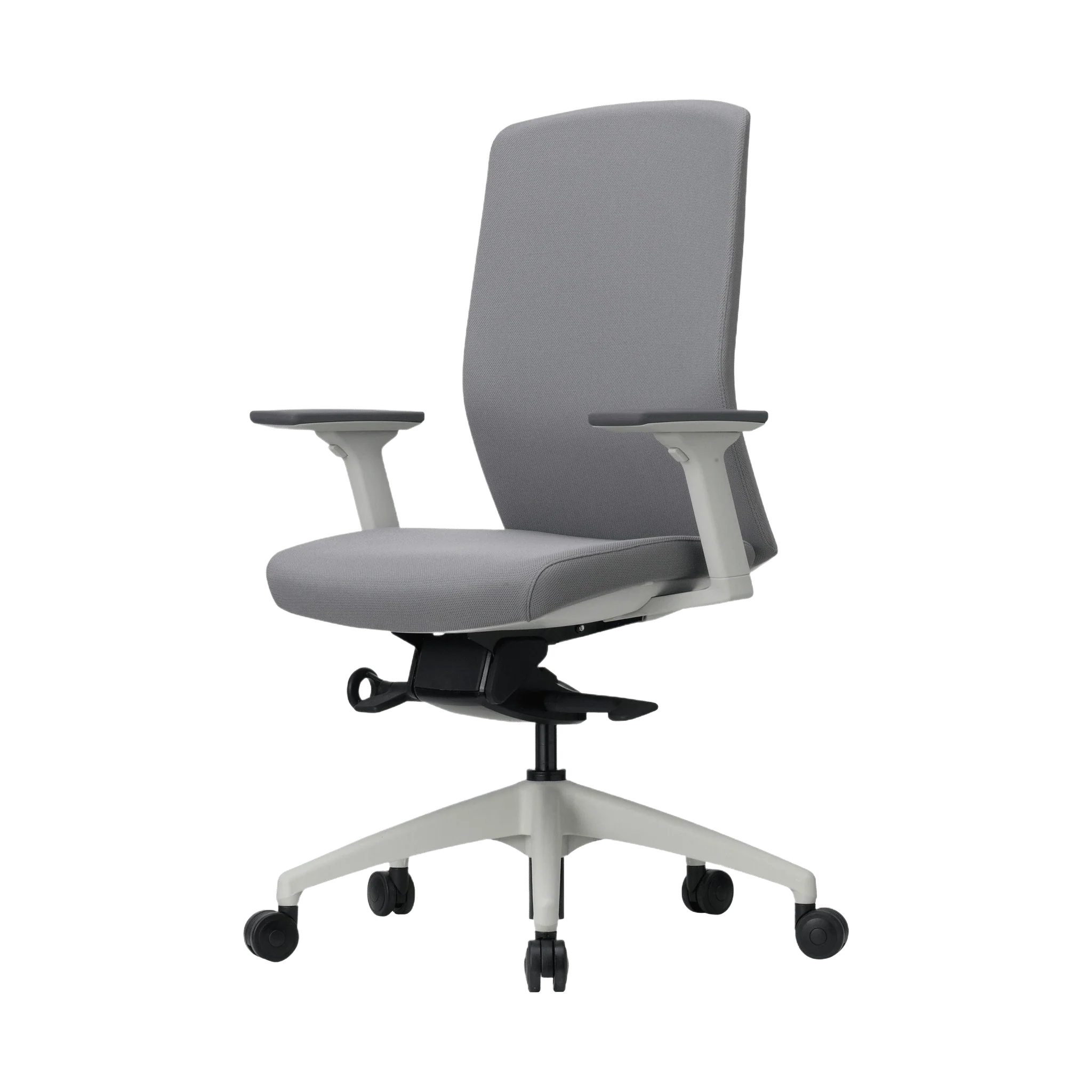 Aveya White Upholstered Ergonomic Office Chair - Image 4