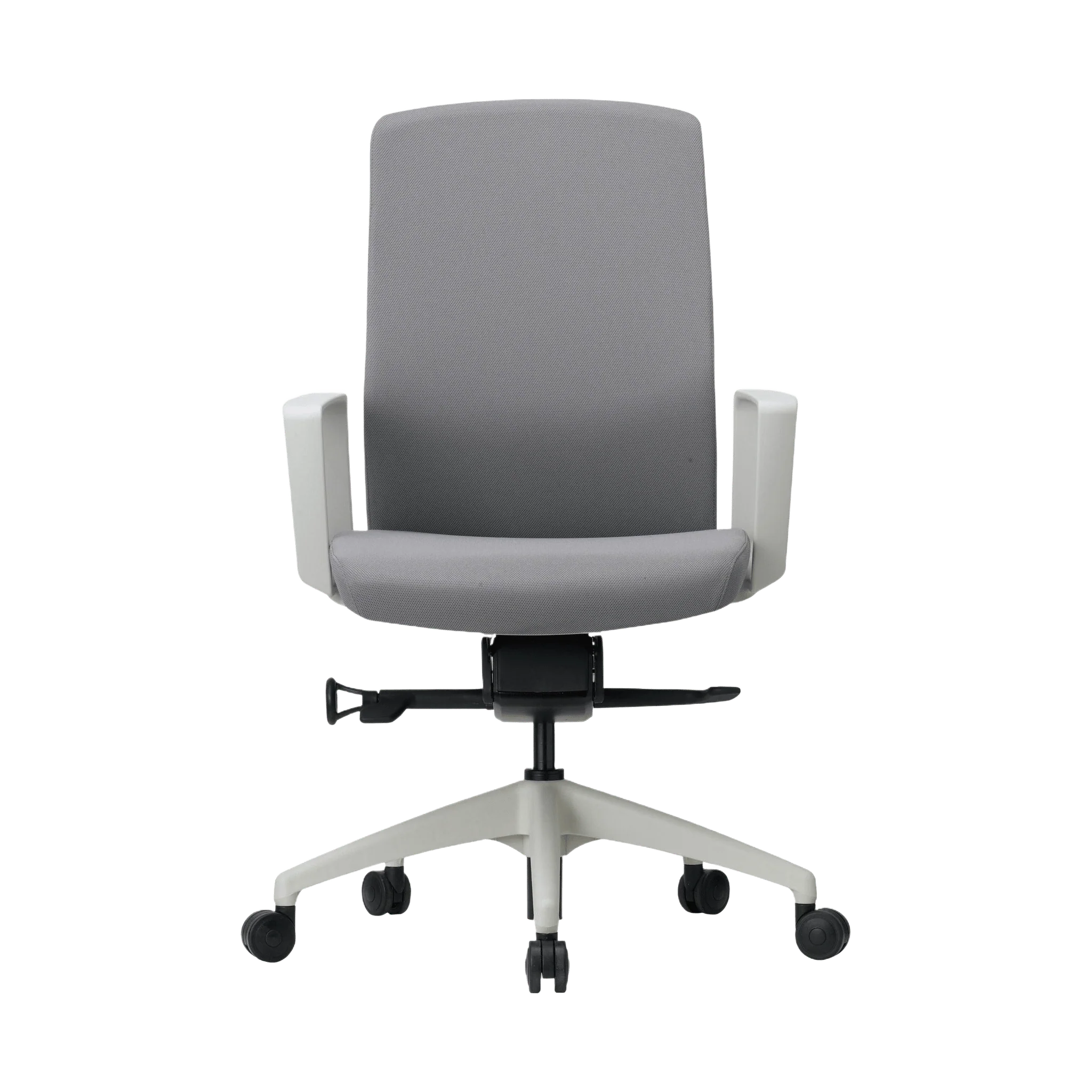 Aveya White Upholstered Ergonomic Office Chair - Image 6