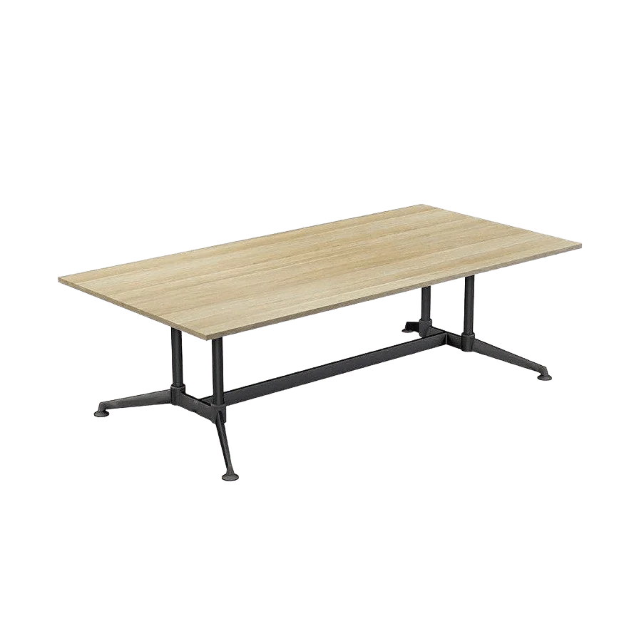 Modulus Boardroom Table with All Black Twin Post Legs - Image 10