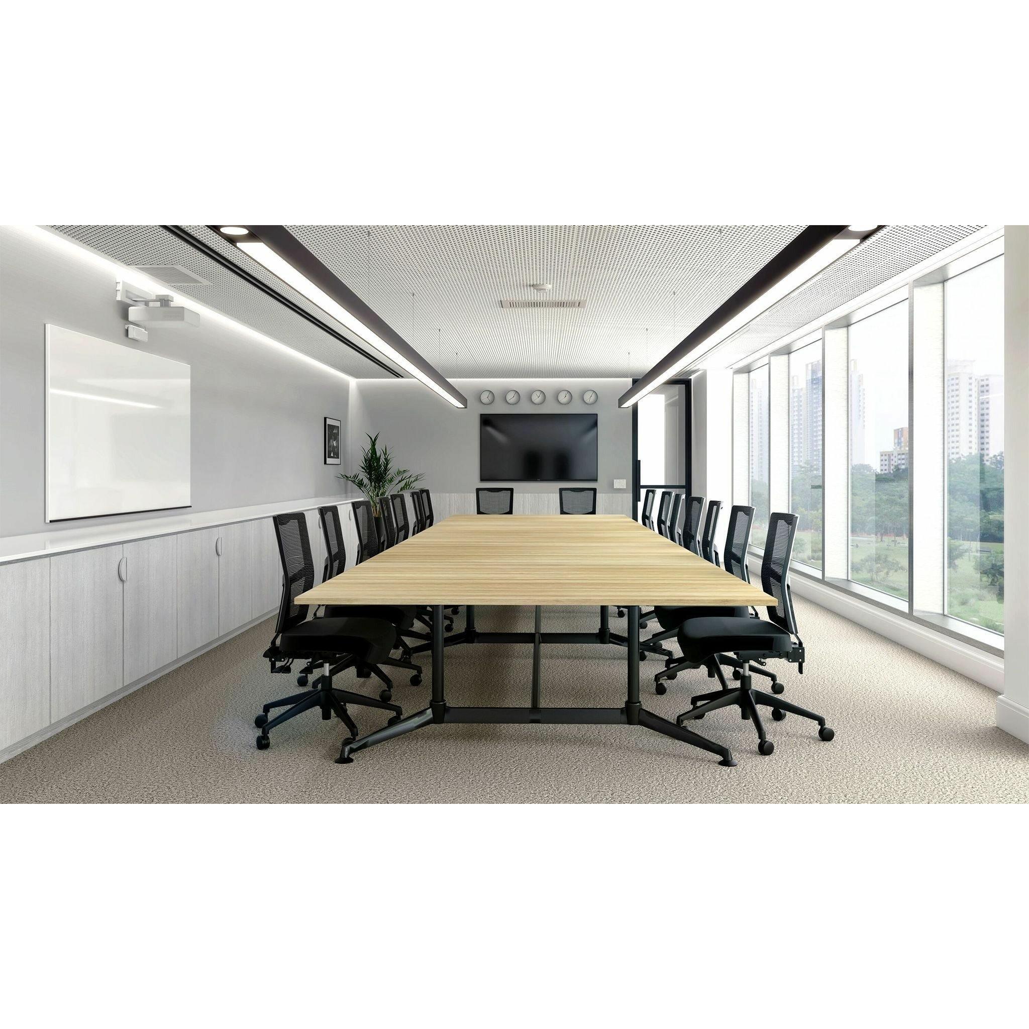 Modulus Boardroom Table with All Black Twin Post Legs - Image 11