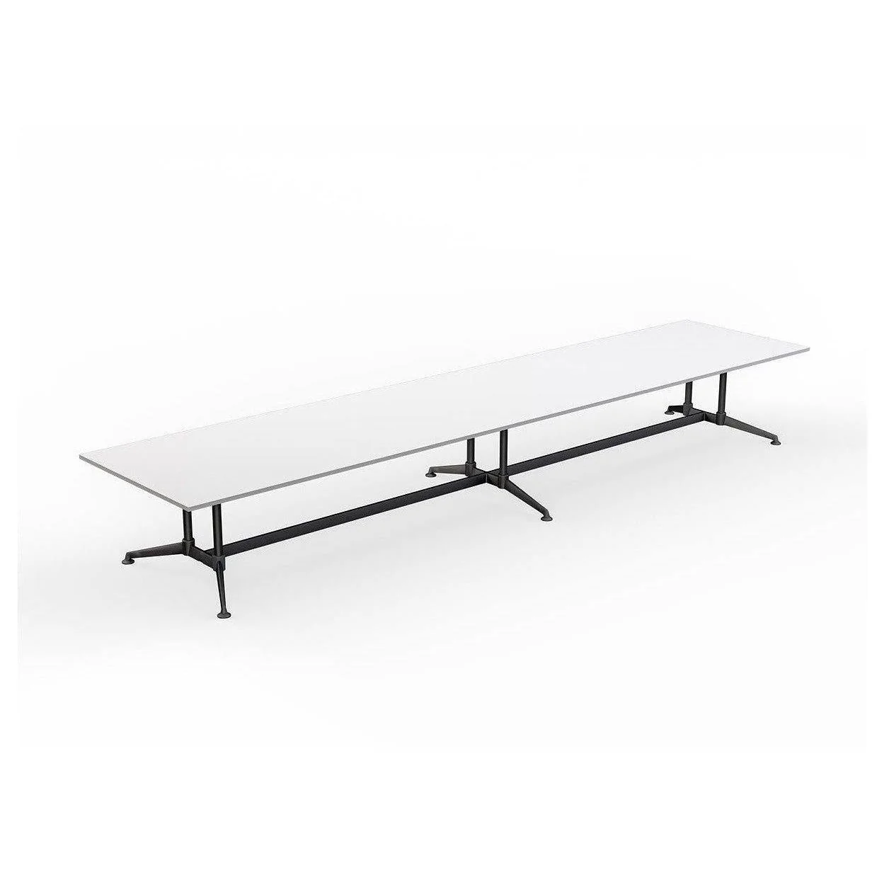 Modulus Boardroom Table with All Black Twin Post Legs - Image 13