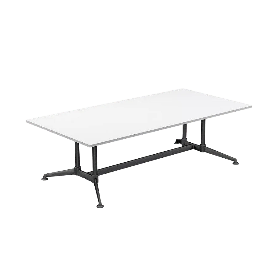 Modulus Boardroom Table with All Black Twin Post Legs - Image 4