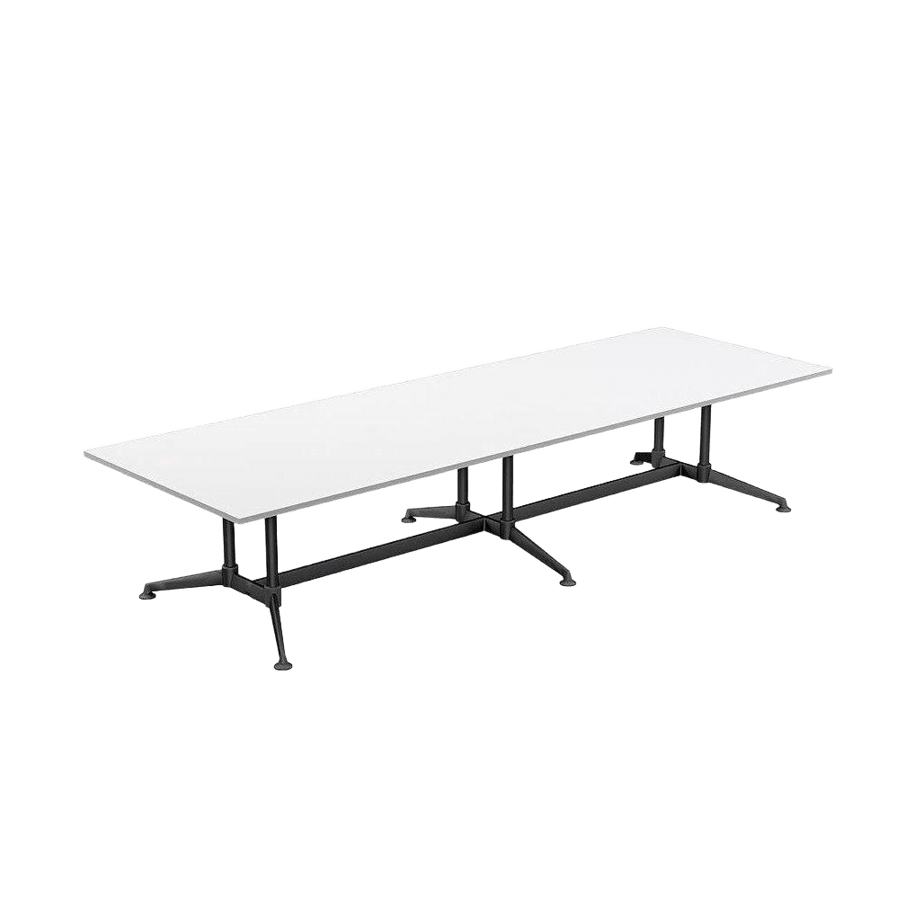 Modulus Boardroom Table with All Black Twin Post Legs - Image 7