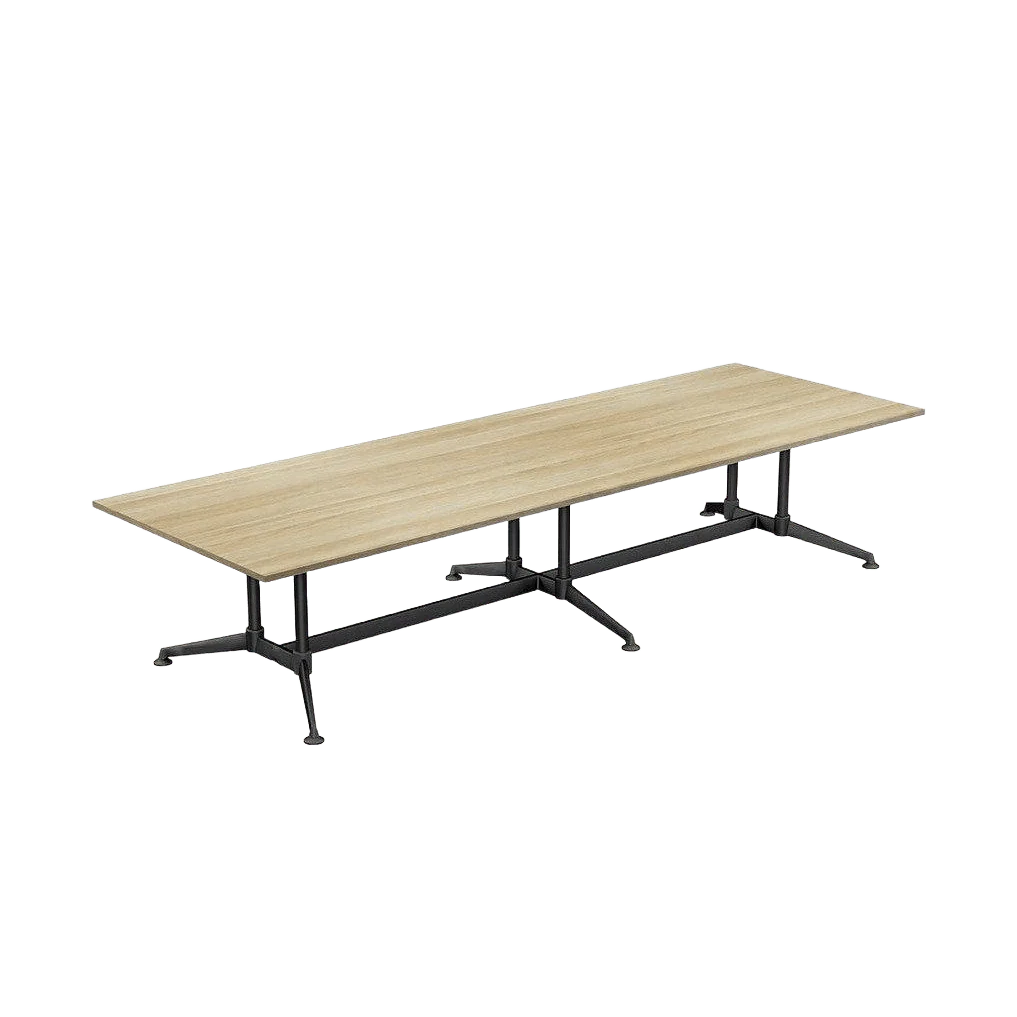 Modulus Boardroom Table with All Black Twin Post Legs - Image 8